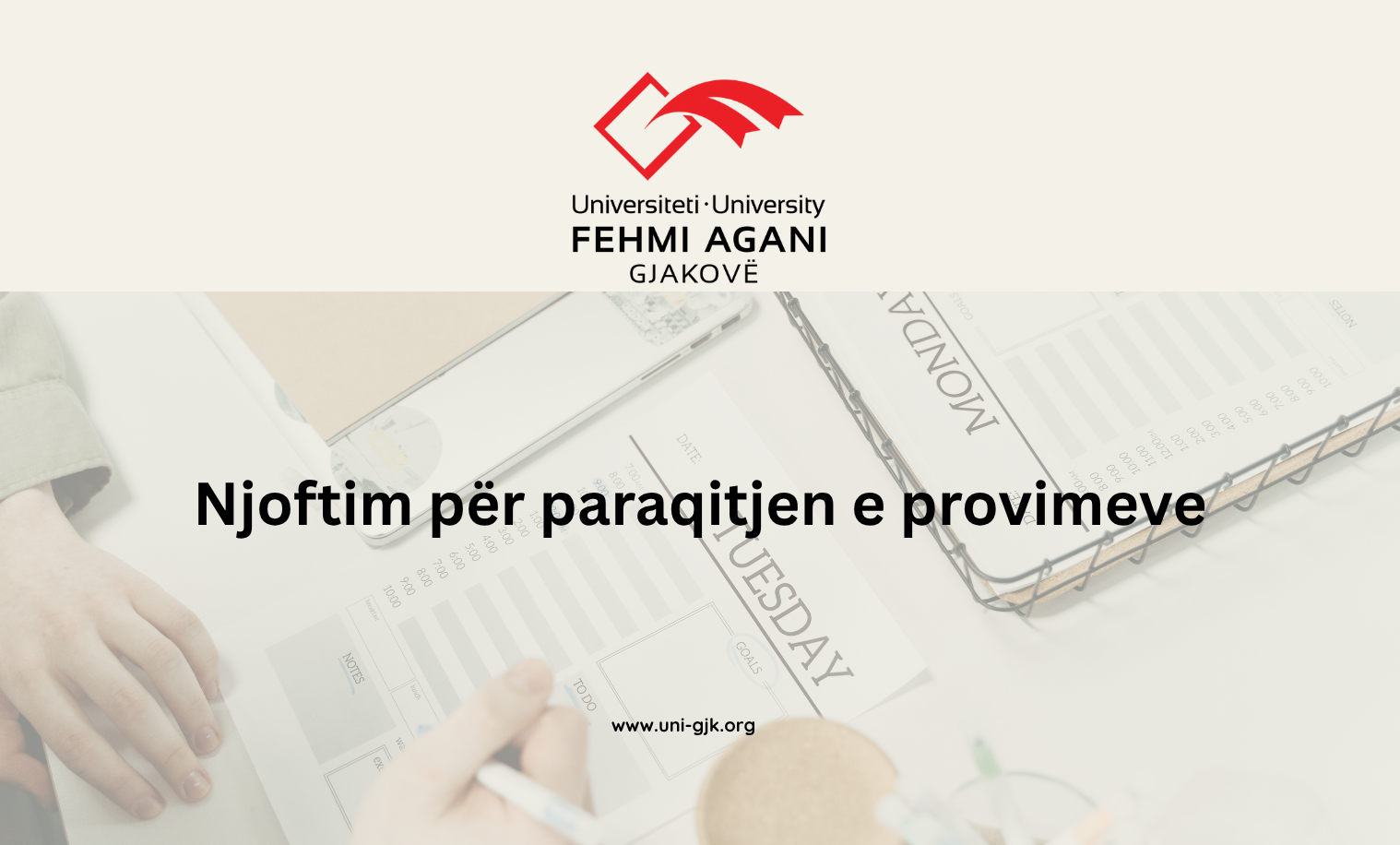 Njoftim mbi paraqitjen e provimeve në afatin e Qershorit 2025